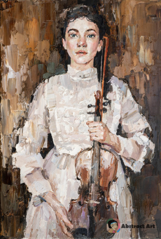 Female Art - obraz na płótnie - wiolonczelistka